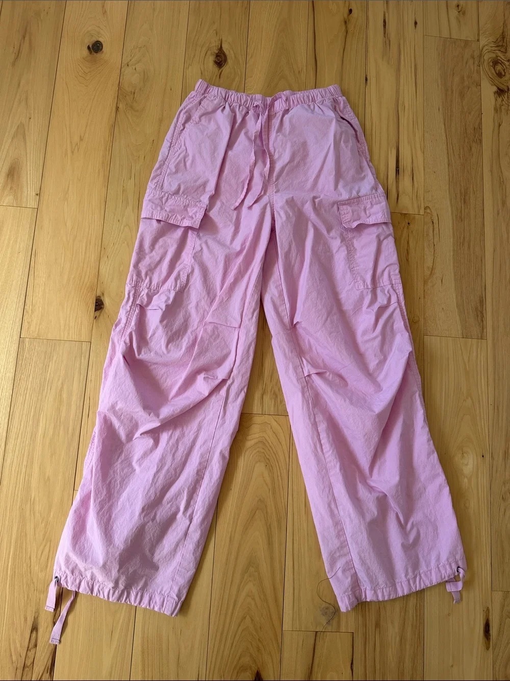 Kids Pink Cargo Jogger Pants - Brand Not Visible